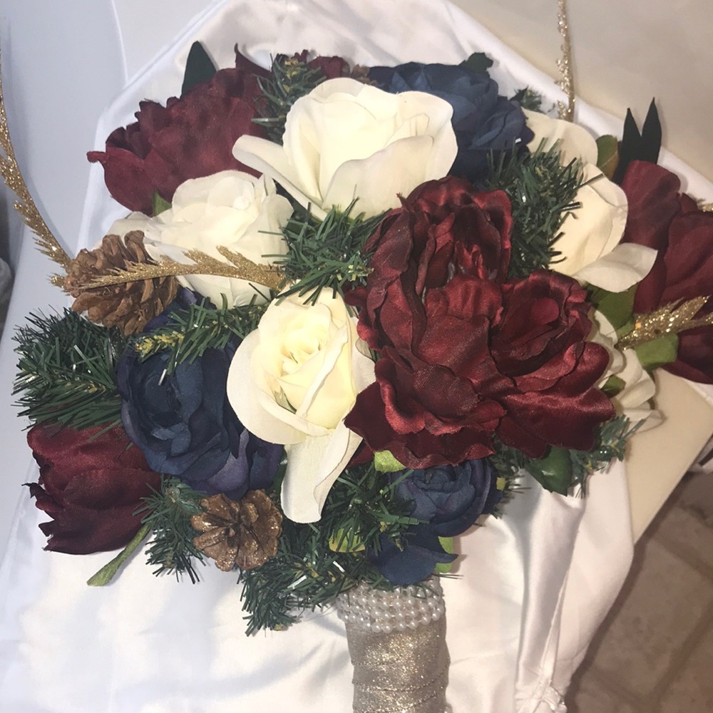 Faux Flower wedding Bouquet custom made
